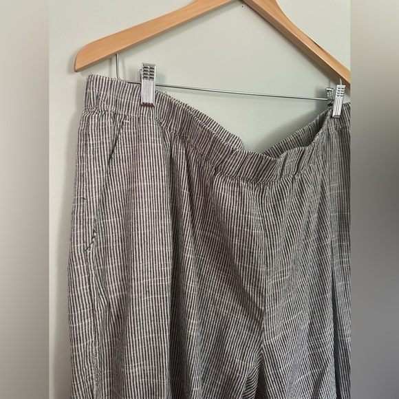 Striped linen wideleg pants - Picture 4 of 6